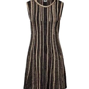 Missoni Striped Lurex Metalic Dress in gold and black